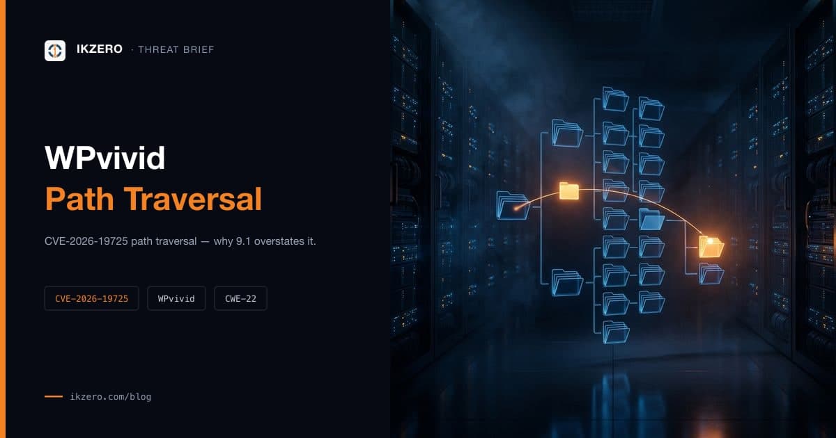 CVE-2026-19725: WPvivid Path Traversal and Why 9.1 Overstates It